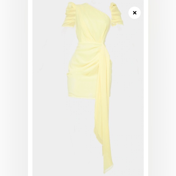 One Shoulder Draped Bodycon Dress - Picture 2 of 3